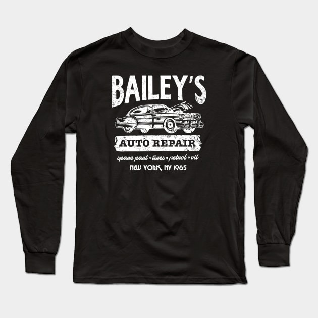 Bailey’s Auto Repair NY Long Sleeve T-Shirt by Nifty Studio